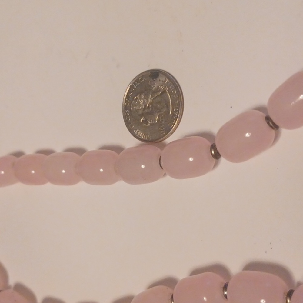 PINK QUARTZ NECKLACE NWOT, 22 INCHES, RARE FIND - Picture 4 of 4